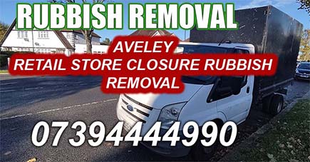 Aveley RM15 Retail Store Closure rubbish removal