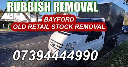 Bayford SG13 Old Retail Stock removal