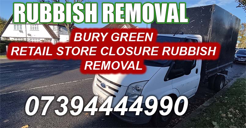 Bury Green SG11 Retail Store Closure rubbish removal