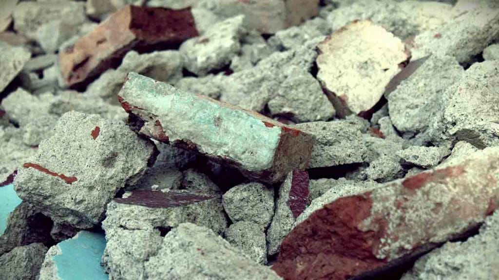 Builders waste and rubble